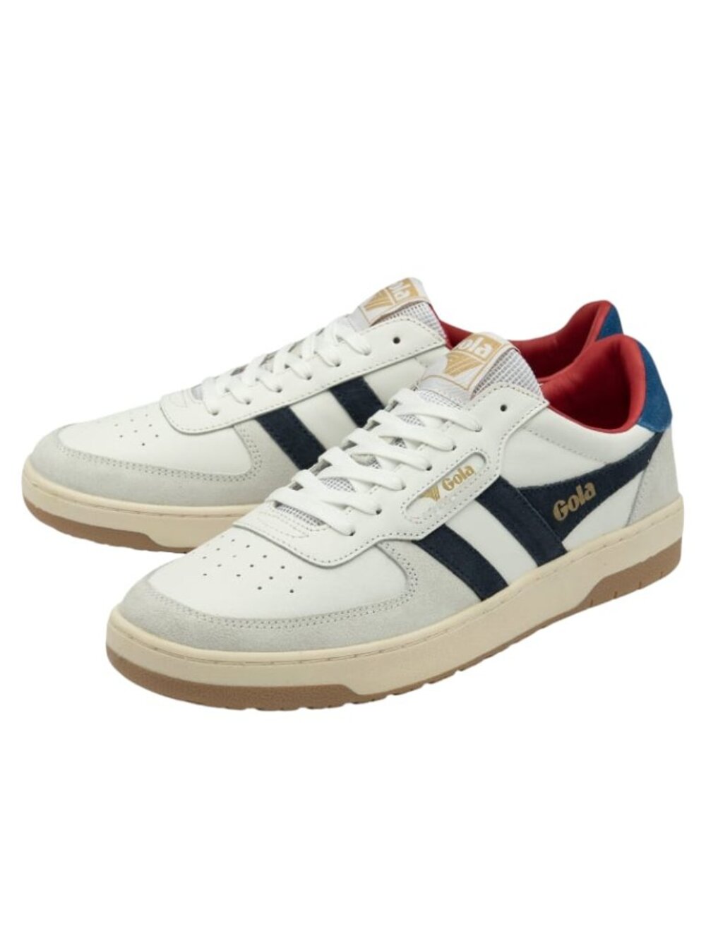 Gola Classics Men's Hawk Sneakers White/Navy/Marine Blue, US 9